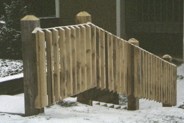 example of pine fencing